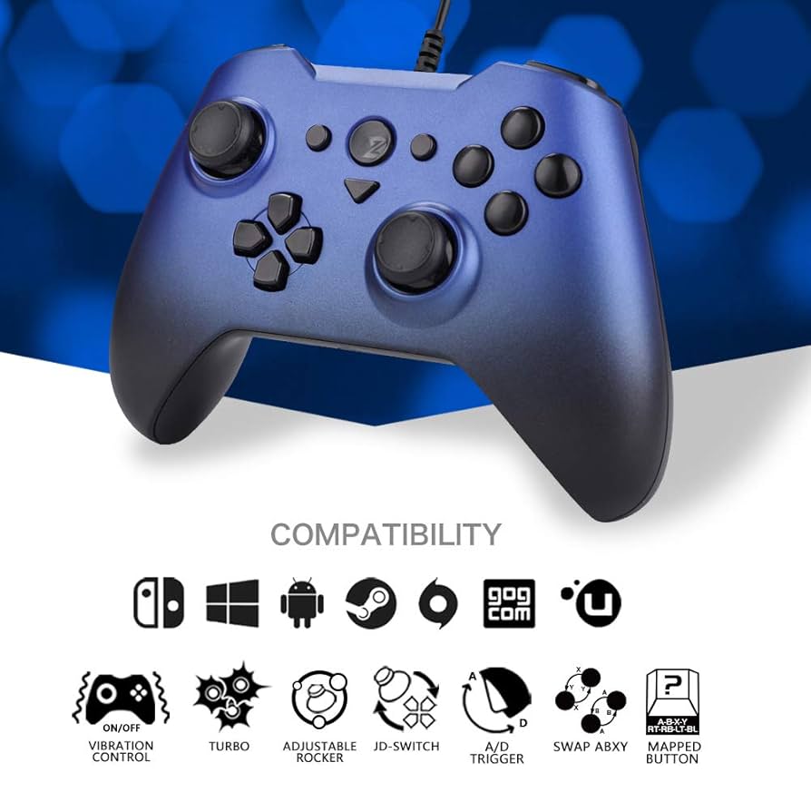 Amazon.com: ZD-O Wired Gaming Controller 6 Remappable Multi