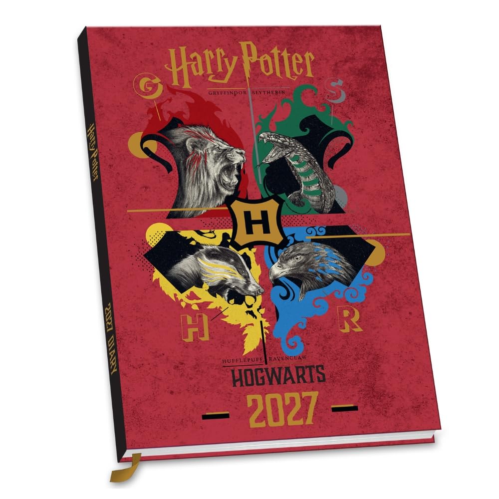 Harry Potter 2027 A5 Diary Official Licensed Wizarding World Diary, Week-to-View Layout, A5 Format, Iconic Hogwarts, Characters & Magical Artwork, Daily Planner for Harry Potter Fans