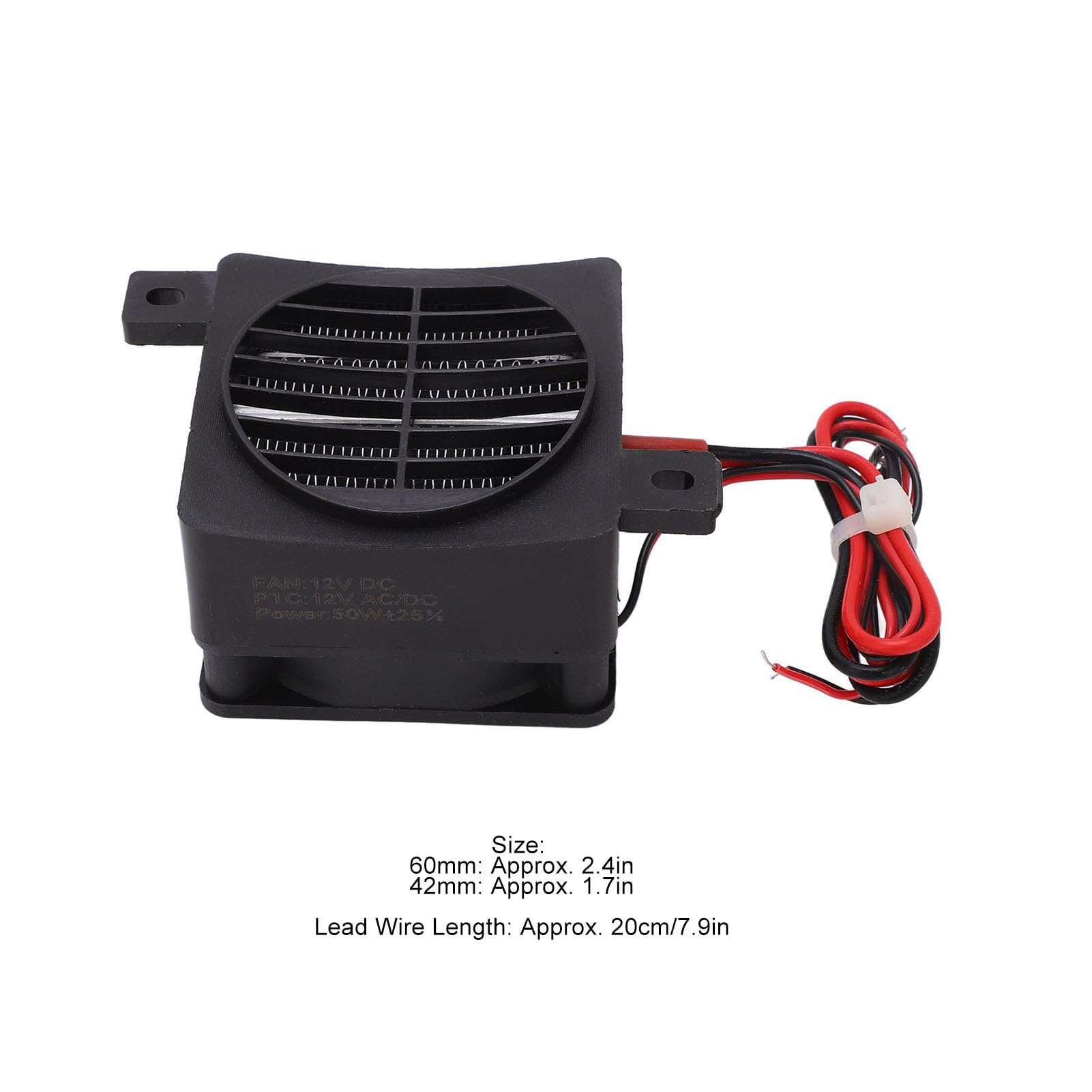 PTC, riscaldatore PTC, riscaldatore PTC, termoventilatore PTC, riscaldamento elettrico PTC, DC12 V, 50 W, riscaldamento a temperatura costante, risparmio energetico, sicuro, isolamento, riscaldamento