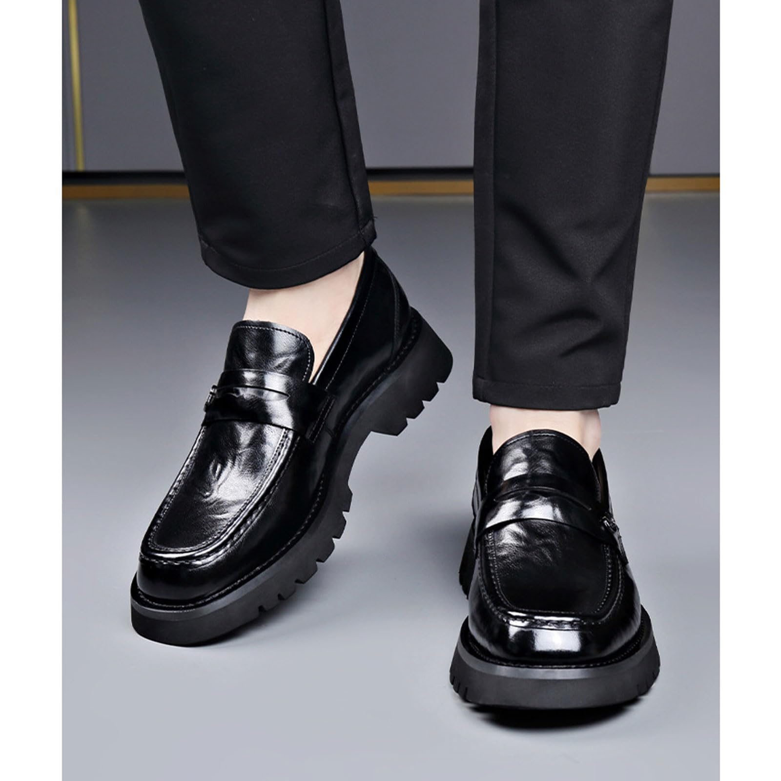 Formelle Business Lederschuhe Für Herren, Modische Lässige Penny Loafer, Bequeme Slipper