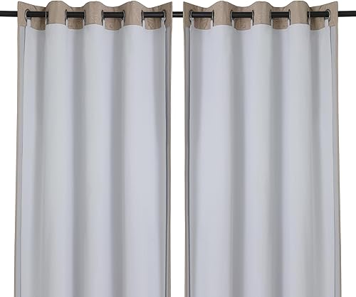 2 paneles de cortinas 100% opacas, forro opaco 100% oscurecimiento para cortinas de 84 pulgadas, cada uno de 50 pulgadas de ancho x 80 pulgadas de