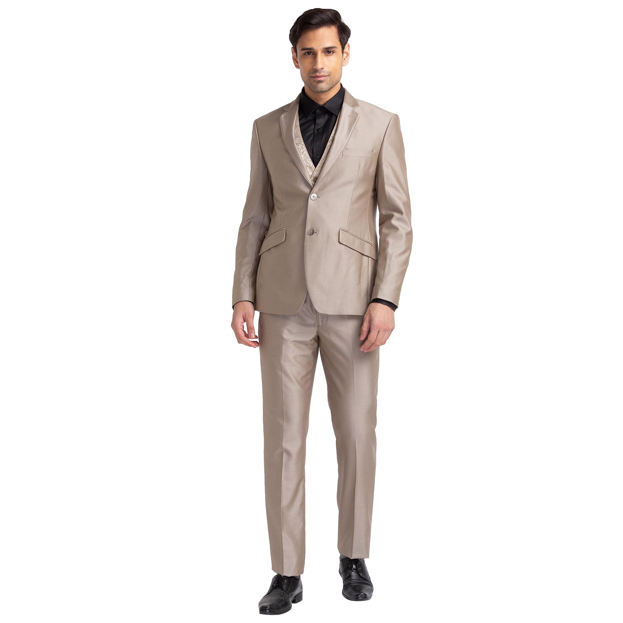 Men's Terry Rayon Blend Business Suit Pants Set (PIDL00259-O6_Dark Brown-image-33