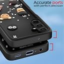 Pikkme Back Cover for Samsung Galaxy A15 4G / A15 5G | Cute Fun Cartoon 3D Bear Silicone Full Body Protection Bumper Cover (Black) gallery image