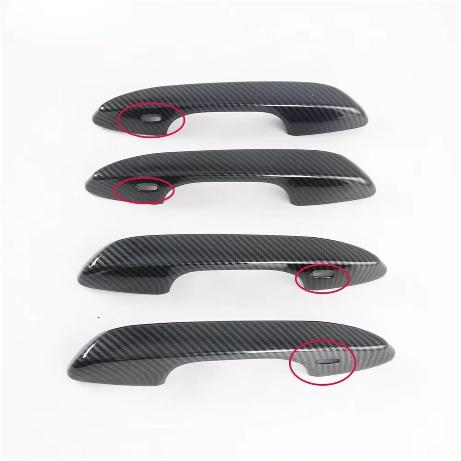 Cfdekoib Carbon Fiber Exterior Door Handle Cover Car Exterior Door Handle Cover Trim Set Compatible With Lexus For Es300 2018-2022 Car Door Handle Cap Cover Plus Pair Set