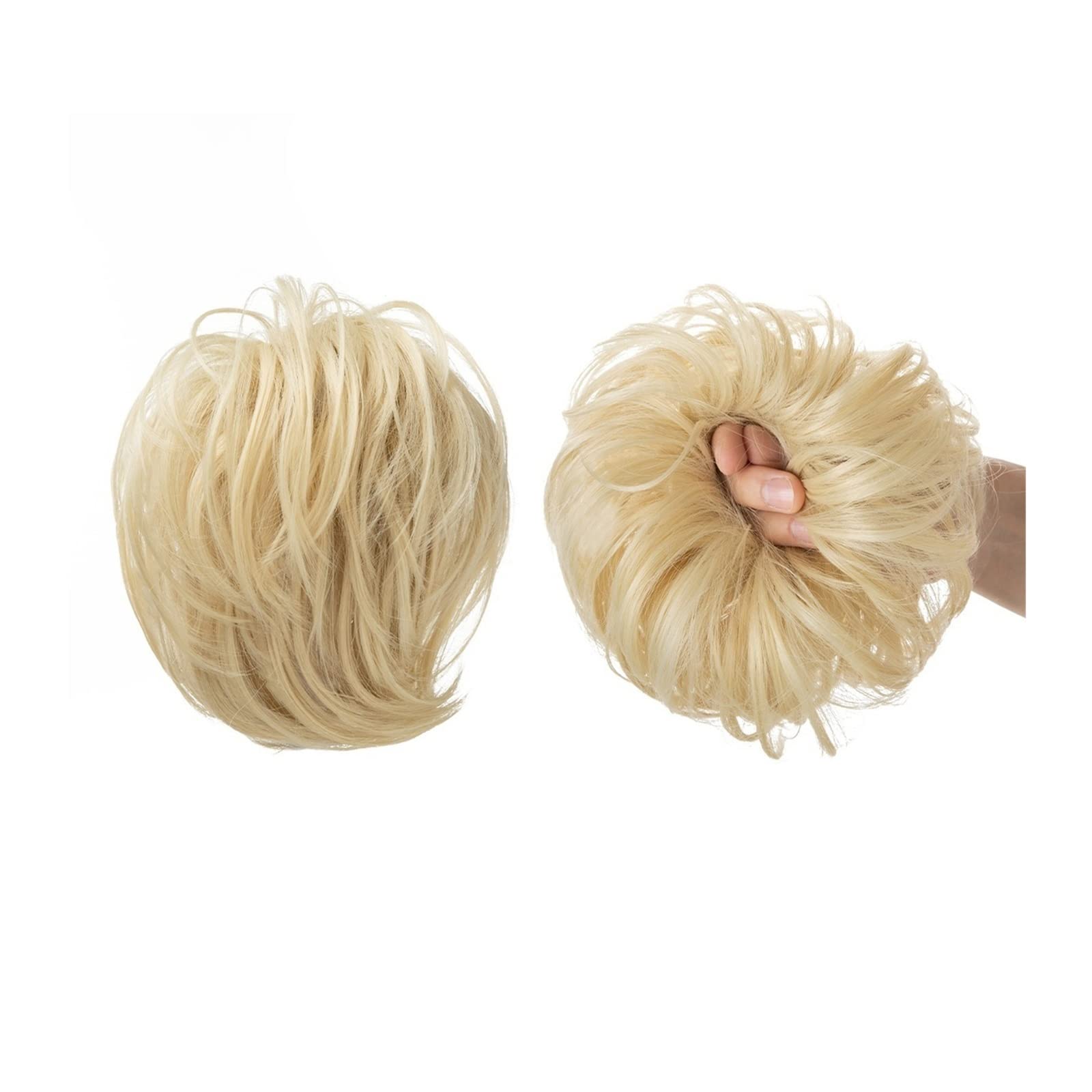 Piezas de Pelo de Moño Para mujer Moños de pelo liso, pieza de cabello sintético, moño desordenado, Scrunchies con banda de goma elástica, extensión de moño Updo, postizos de cola de caballo for mujer