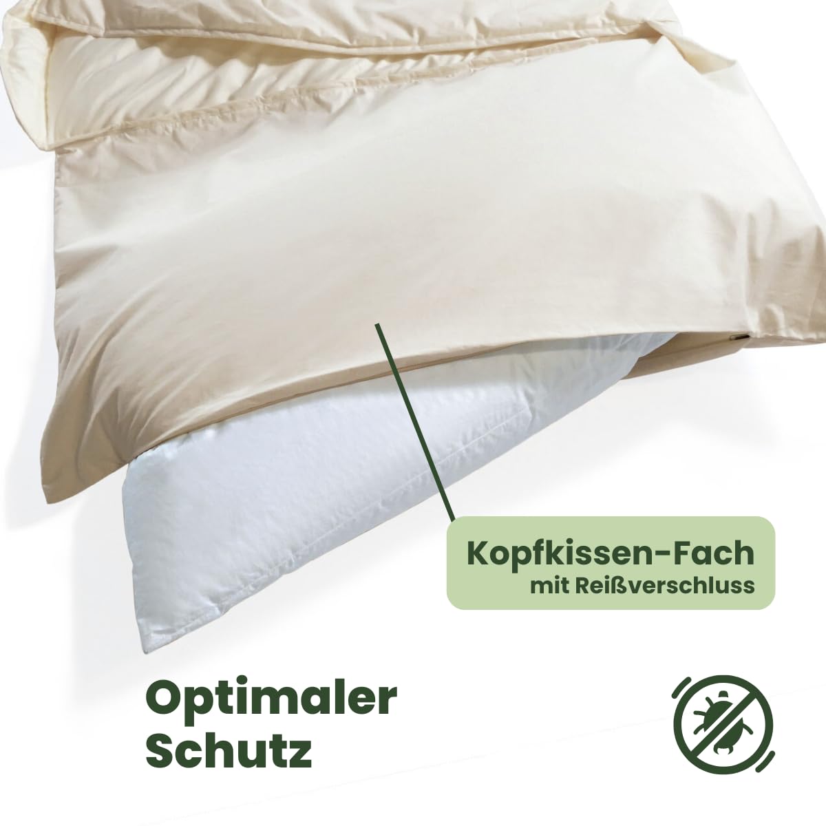 allergiker schlafsack Softsan Bio Baumwolle mit integriertem Milbenschutz Encasing, gefüttert 80 x 180 cm, für unterwegs, Allergie-Schlafsack (80x180 cm mit Füllung) Baby Lyve Pop-Up XL | #Black Color:Summit Gold / TNF Black-NPF