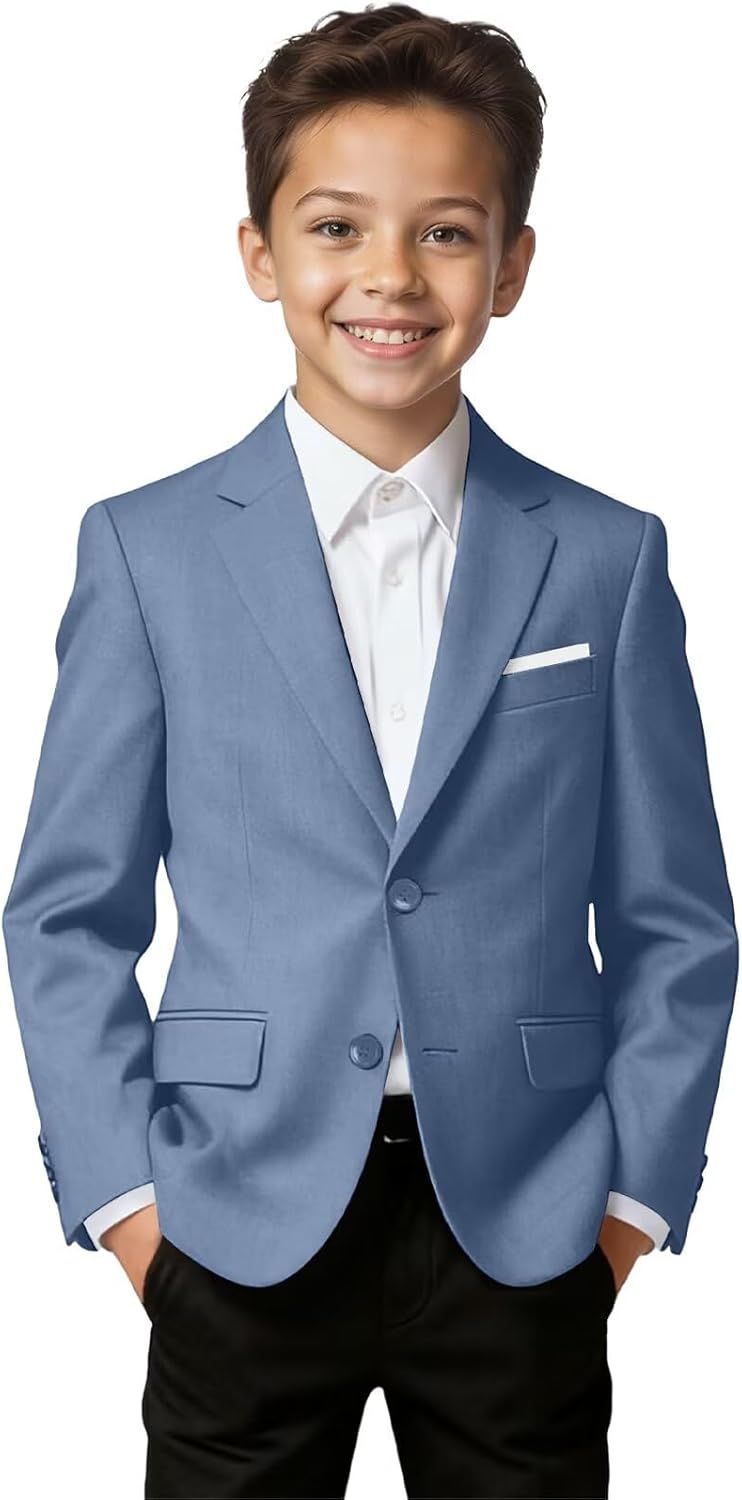 Boys Suit Jacket Slim Fit Sport Coat Kids Blazer for Boys Casual Formal Wedding Tuxedo Jacket