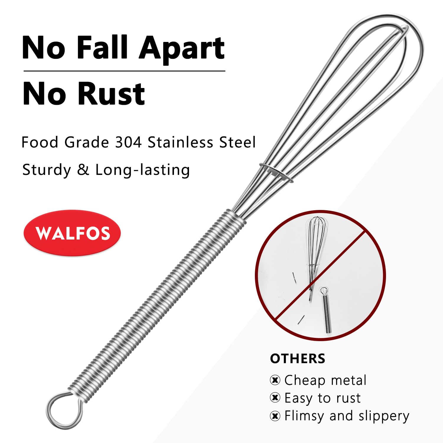 6 Inch Mini Whisks, Small Whisks Bulk 304 Stainless