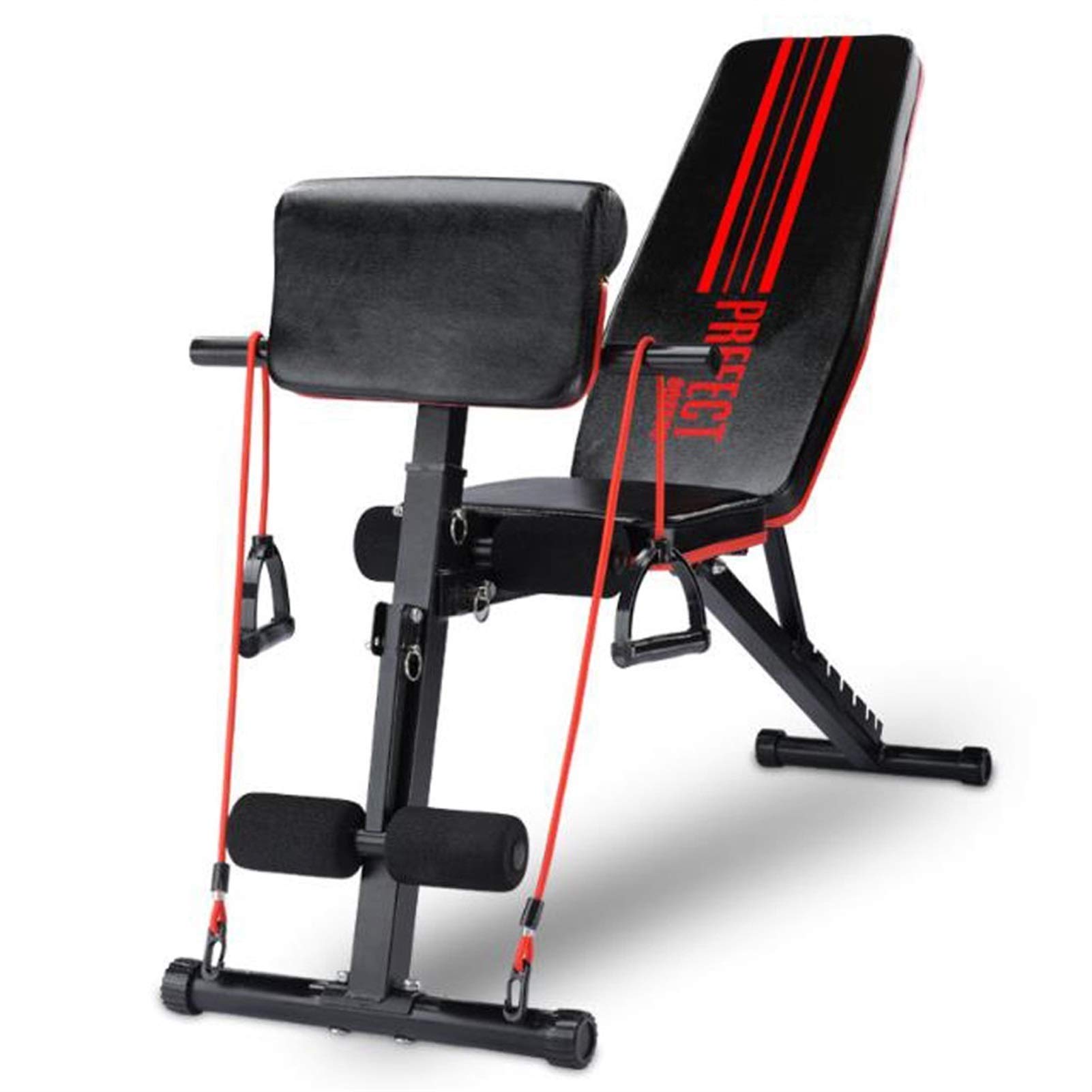 Banc d'entraînement à la maison haut de gamme avec grand siège rouge