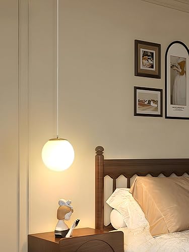 Miniatura 133 de Escalera LED de 10 luces LED moderna con globo de cristal, lámpara colgante grande para techos altos, accesorios de iluminación de entrada, villas y