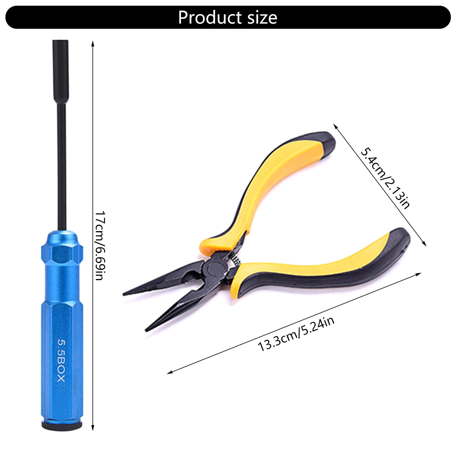 Pinza Per Cacciavite Ergonomica Con Albero Esagonale Costruzione in Acciaio Per Modelli Multirotori Set Pinze Precisione Per Appassionati