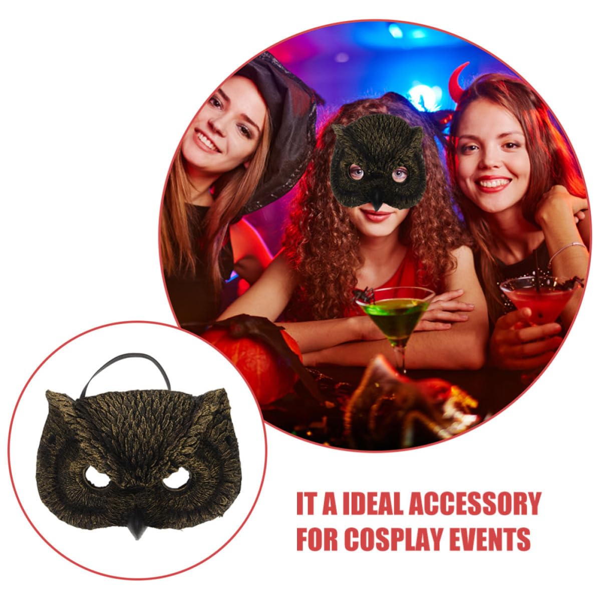 Tofficu 10 Pièces Demi-masque Animal en Mousse Pu, Accessoire de Fête