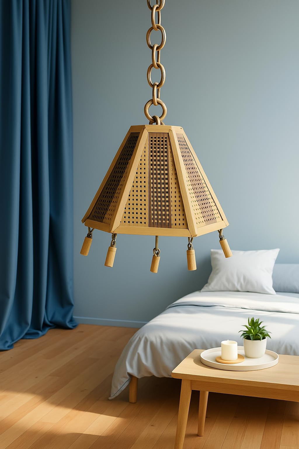 Bamboo Hanging Lights for Living Room, Celling Lights Shade for Decoration Home and Restaurant. Bamboo Ceiling Light Shade – Lamp Cover – Sustainable Lighting Solution for Modern Homes-image-13