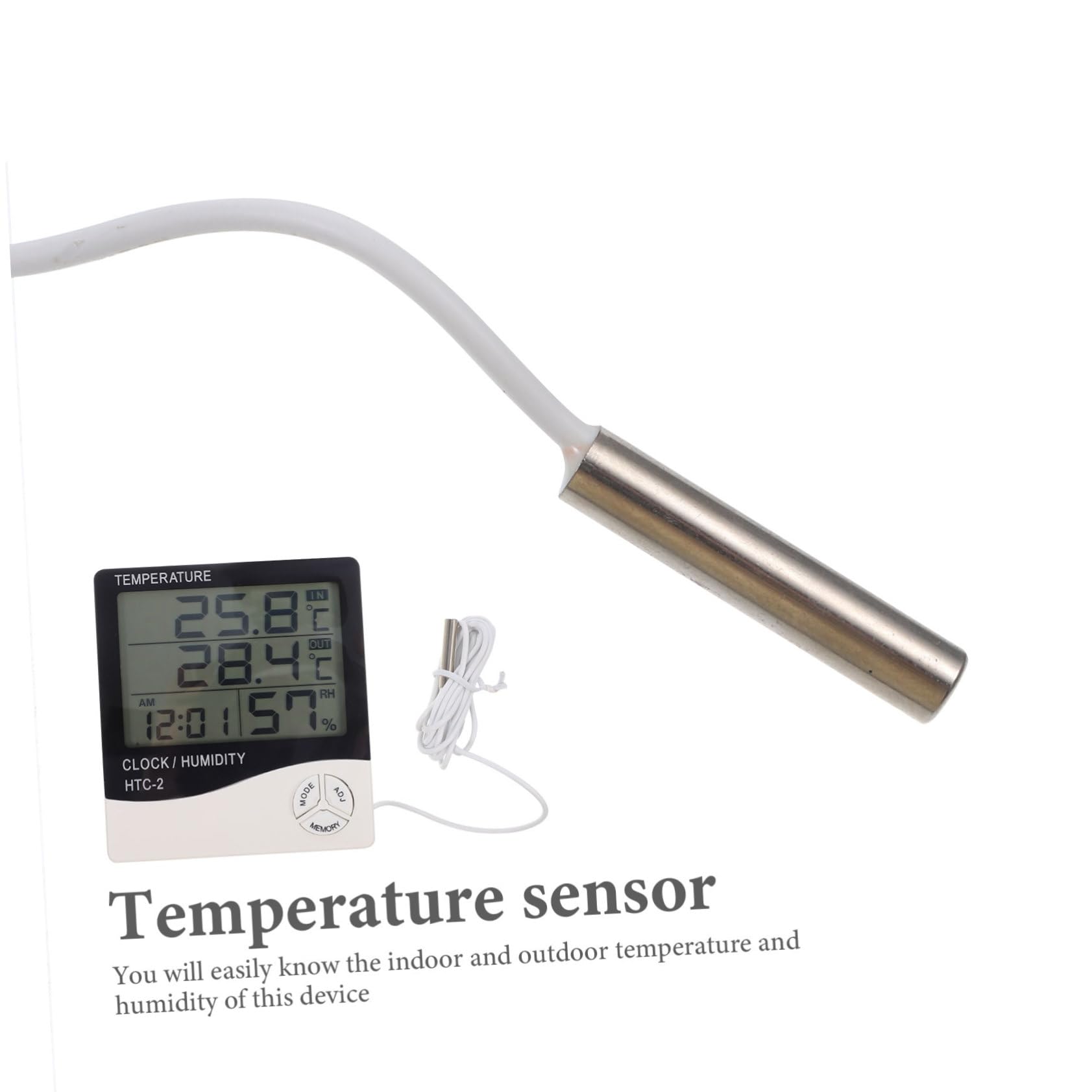 BESPORTBLE 3piezas Termómetro Digital De Acuario Sensor De Temperatura Pantalla Lcd Para Peceras y Terrarios Precisión Medición De Temperatura Para Cuidado De Peces y Reptiles