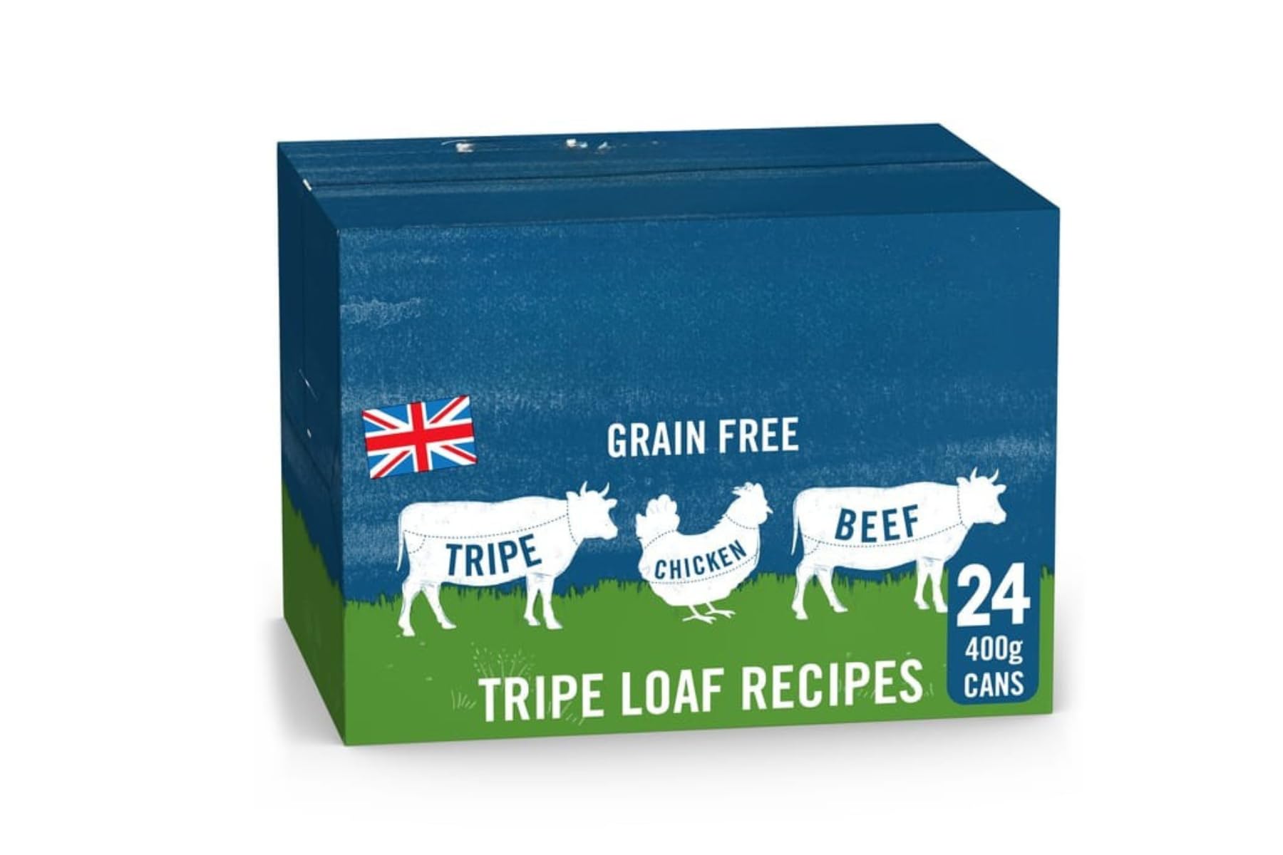 Wet Dog Food Tins 24 X 400g - Tripe Loaf Recipes - Nourishing Food For Dogs - Supporting Farmers - Super Food! -Grain Free - No Artificial Colours, Flavours Or Preservatives