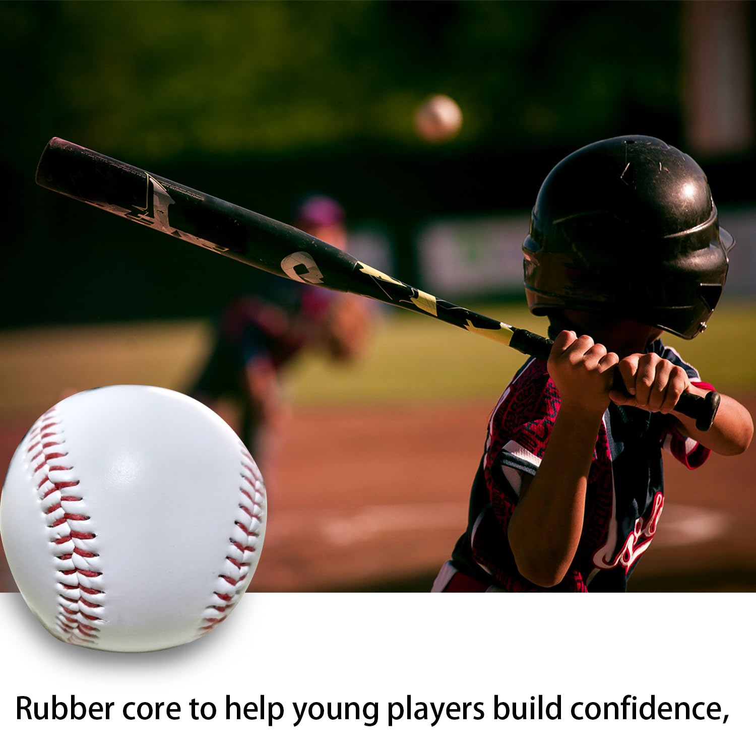 Soft Baseballs Pack of 2 - Synthetic Leather, Rubber Core - 9 Inch - Ideal for Youth & Adult Baseball Tiluobat