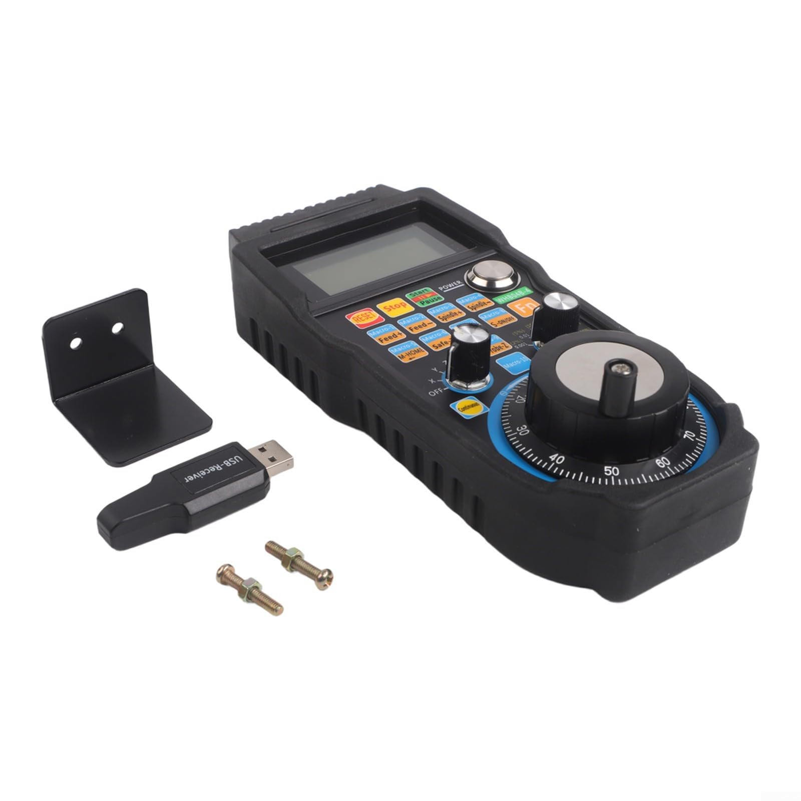 4-Achsen USB Funk-Handrad Controller WHB04B-4 Mit LCD-Display, 100PPR Encoder Und 13 Makrotasten Für CNC Fräse Drehmaschine Holzverarbeitung
