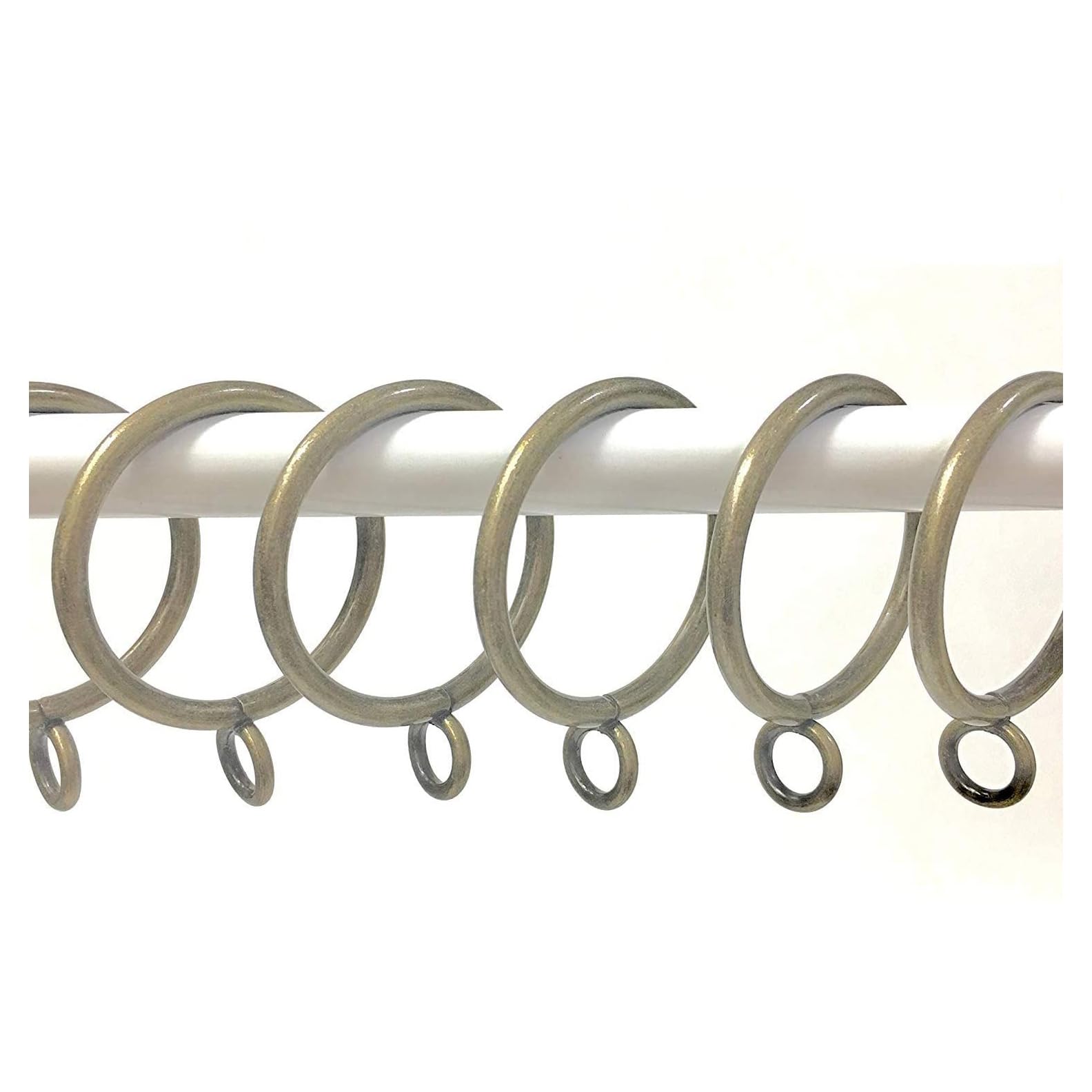 20-Pack Metal Curtain Eyelet Rings- 1.5 Inch Inner Diameter, for Curtain Drapes