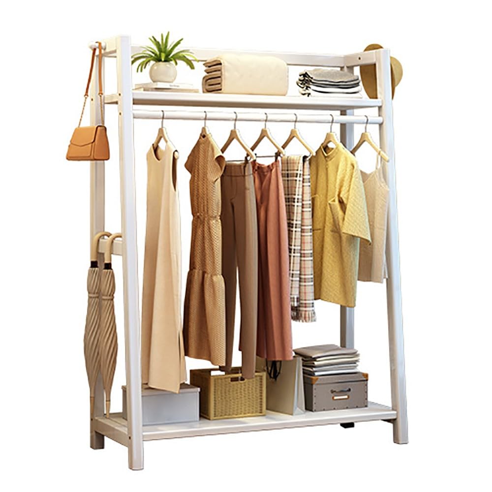 Porte-manteau et étagère à chaussures en bambou multi-positions pour couloir et dressing