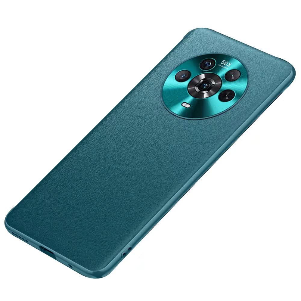 MOTIMPhone Case Compatible for HUAWEI Honor Magic 4/4Pro Premium PU Leather Heat Shockproof Dust Proof Anti-Fingerprint Cover (Honor Magic 4 Pro, Blue)