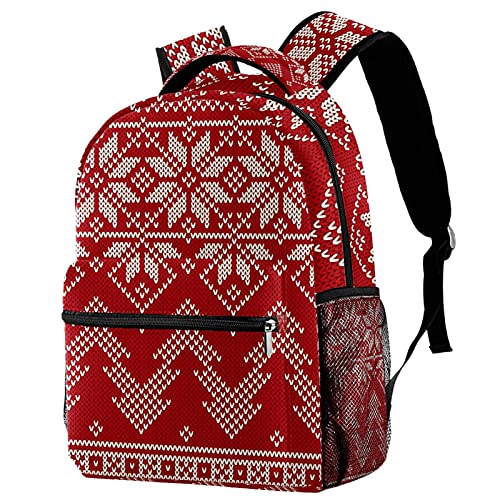 Sac à dos tricot rouge enfant voyage résistant qui soulage les épaules de vos petits aventuriers