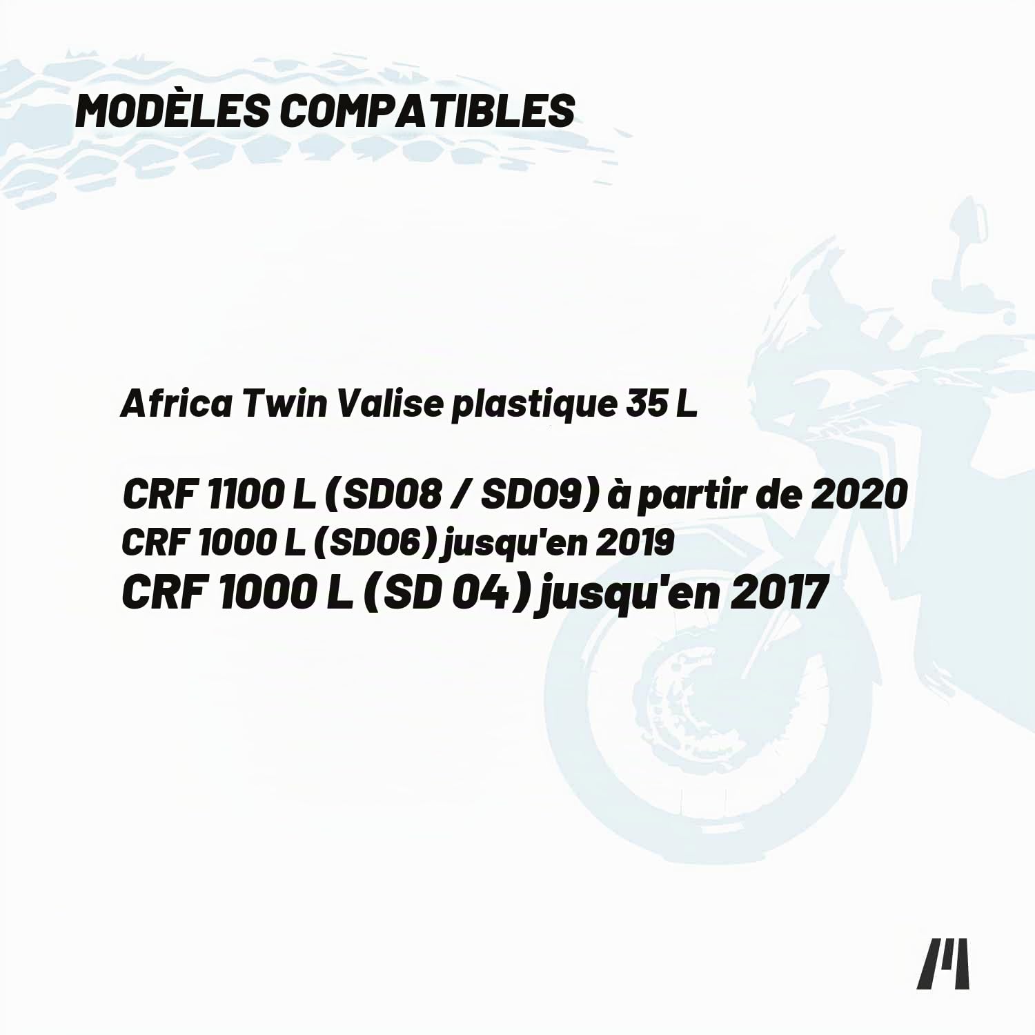 GETMORE Parts - Sacs intérieurs pour valises latérales des Honda Africa Twin en Plastique | CRF 1000 L | CRF 1000 L | CRF 1100 L