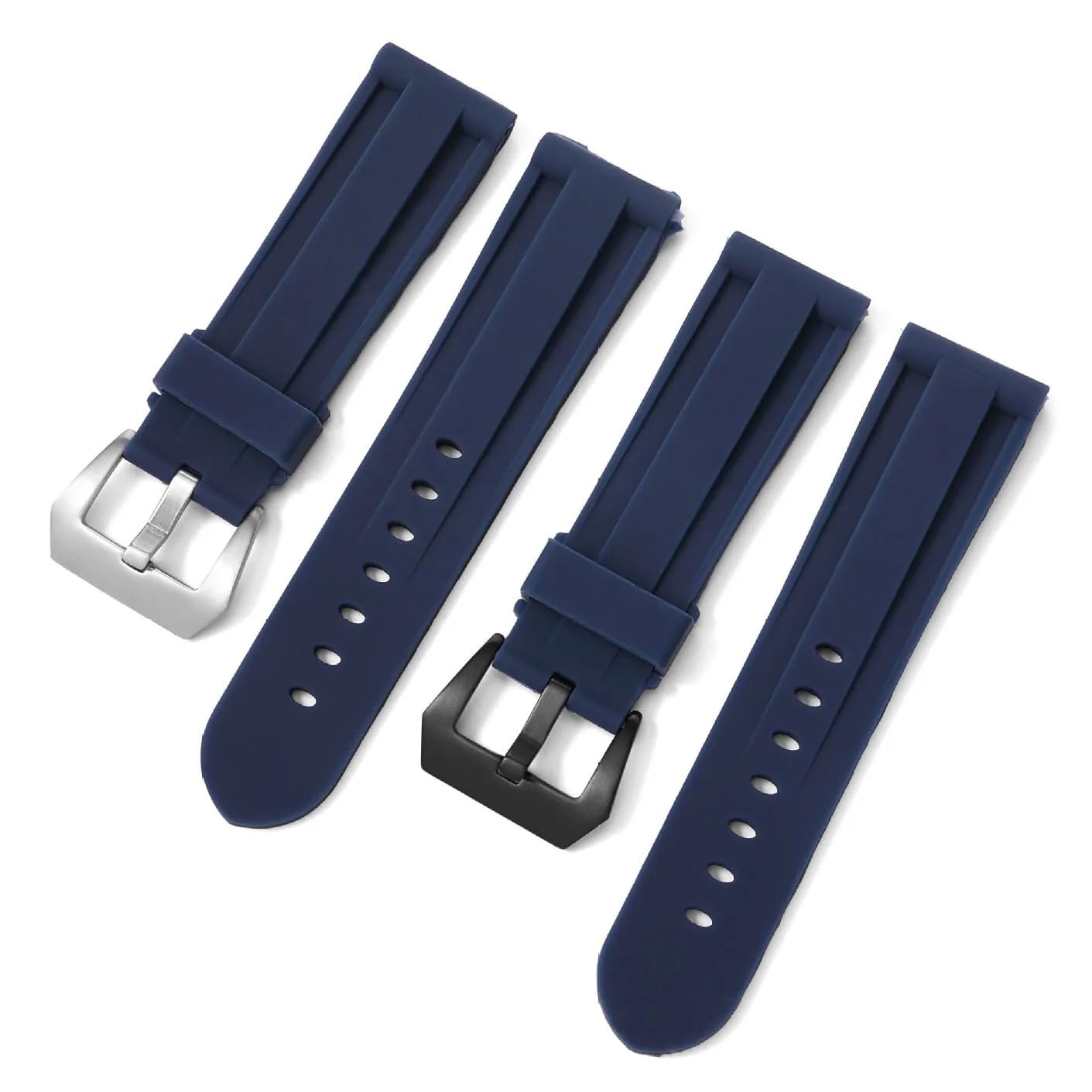 Pasek silikonowy 22mm 24mm 26mm Czarny Niebieski Czerwony Zielony Pasek do zegarka Quick Release Zamienna gumka