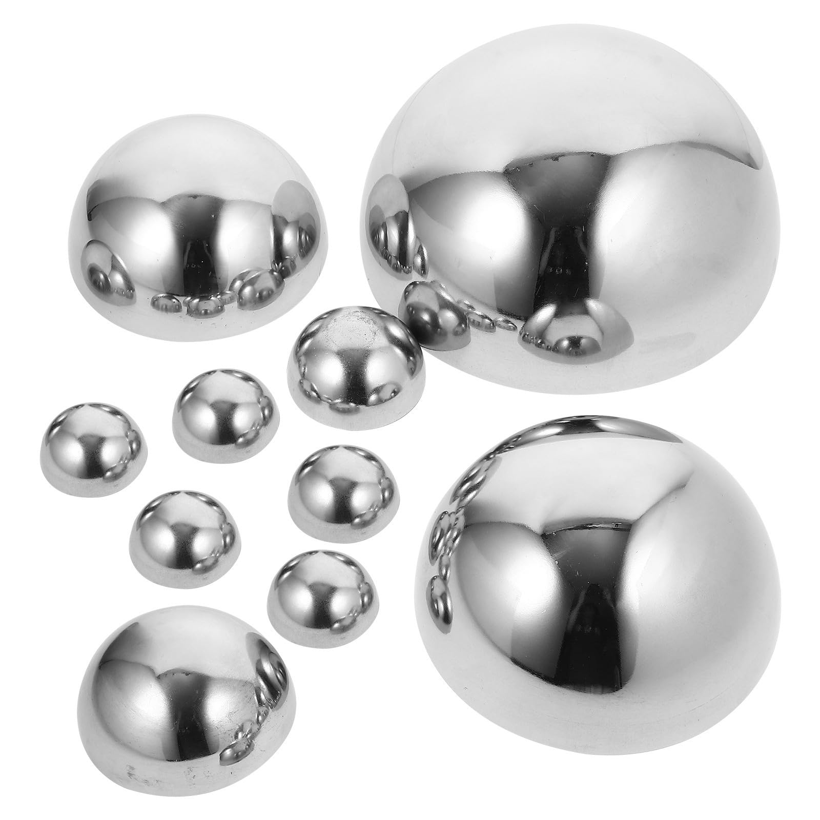 BESPORTBLE Bola de Espejo de Acero Inoxidable Pulido Forma de Media Esfera, Resistente Intemperie para Decoración de Jardín y Uso en Exteriores