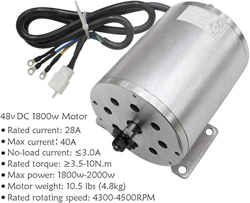 Miniatura 7 de WPHMOTO Motor eléctrico sin escobillas de 1800 W DC 48 V de alta velocidad para Go Kart e-Bike Electric Throttle Scooter de motocicleta
