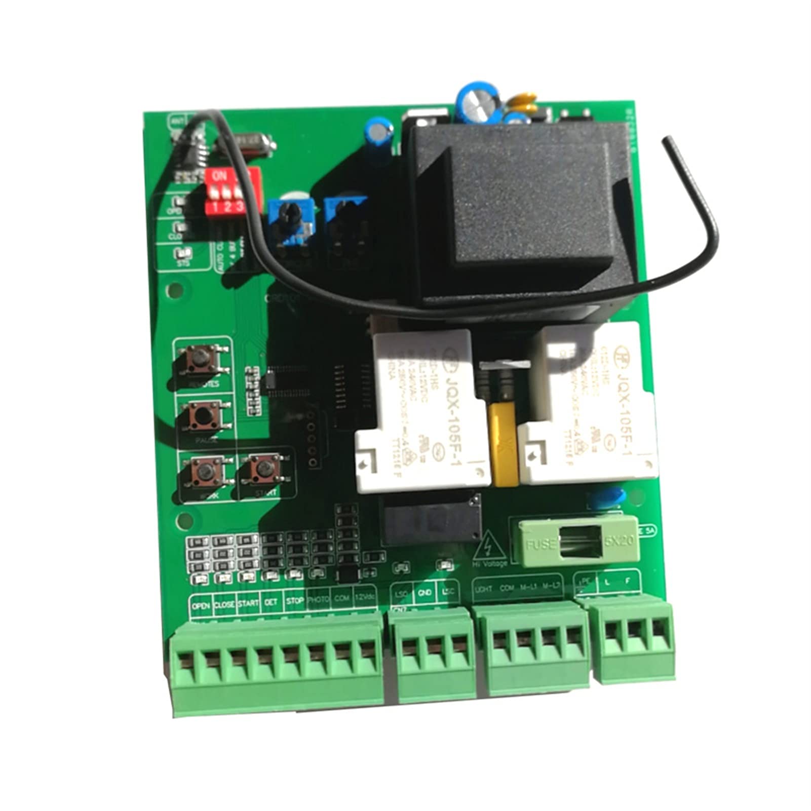 Abridor de puerta de Garaje, Controlador de potencia de apertura de puerta corredera automática PCB C.A. Placa de circuito de control de motor(Board 2 keyfobs)