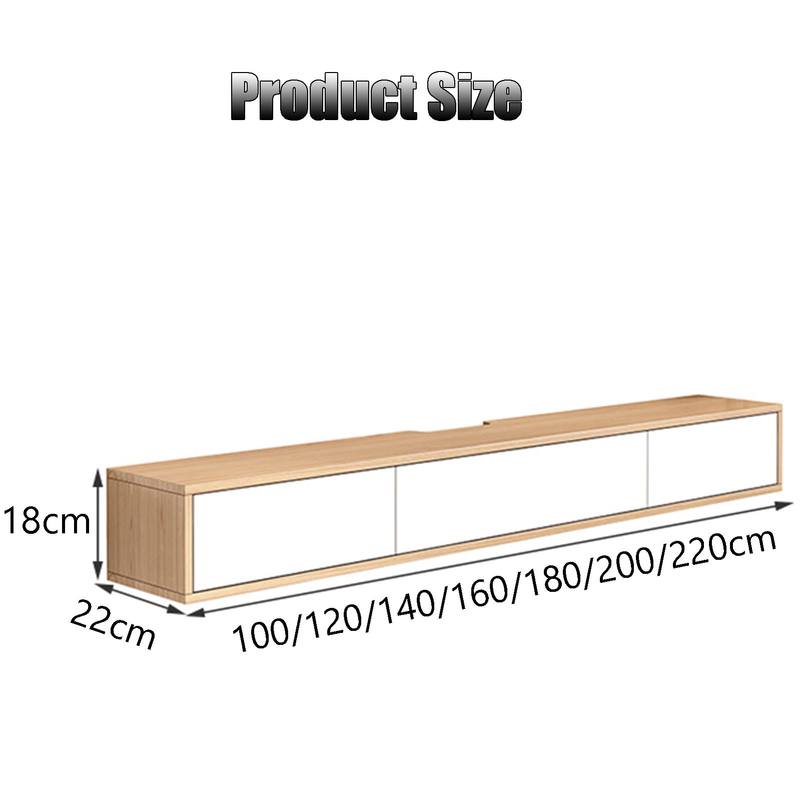 Versátil soporte de pared gris para TV, estante flotante con amplio almacenamiento, alta capacidad de carga, se adapta a la mayoría de televisores (100 x 22 x 21 cm), ideal para decoración de sala de