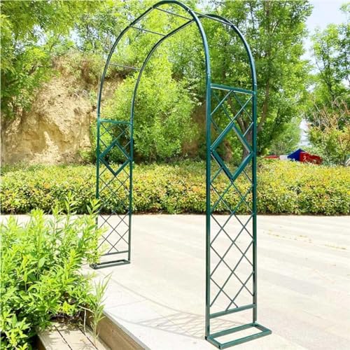 Aooseet ローズアーチ ガーデンアーチクライミングプランツにガーデンウェディングアーチ 薔薇アーチ幅140 220 260 300 340cmアイアンアーチ パーゴララティス バラ フラワーアーチ、ウェディング、芝生、パーティーデコレーション、ベース