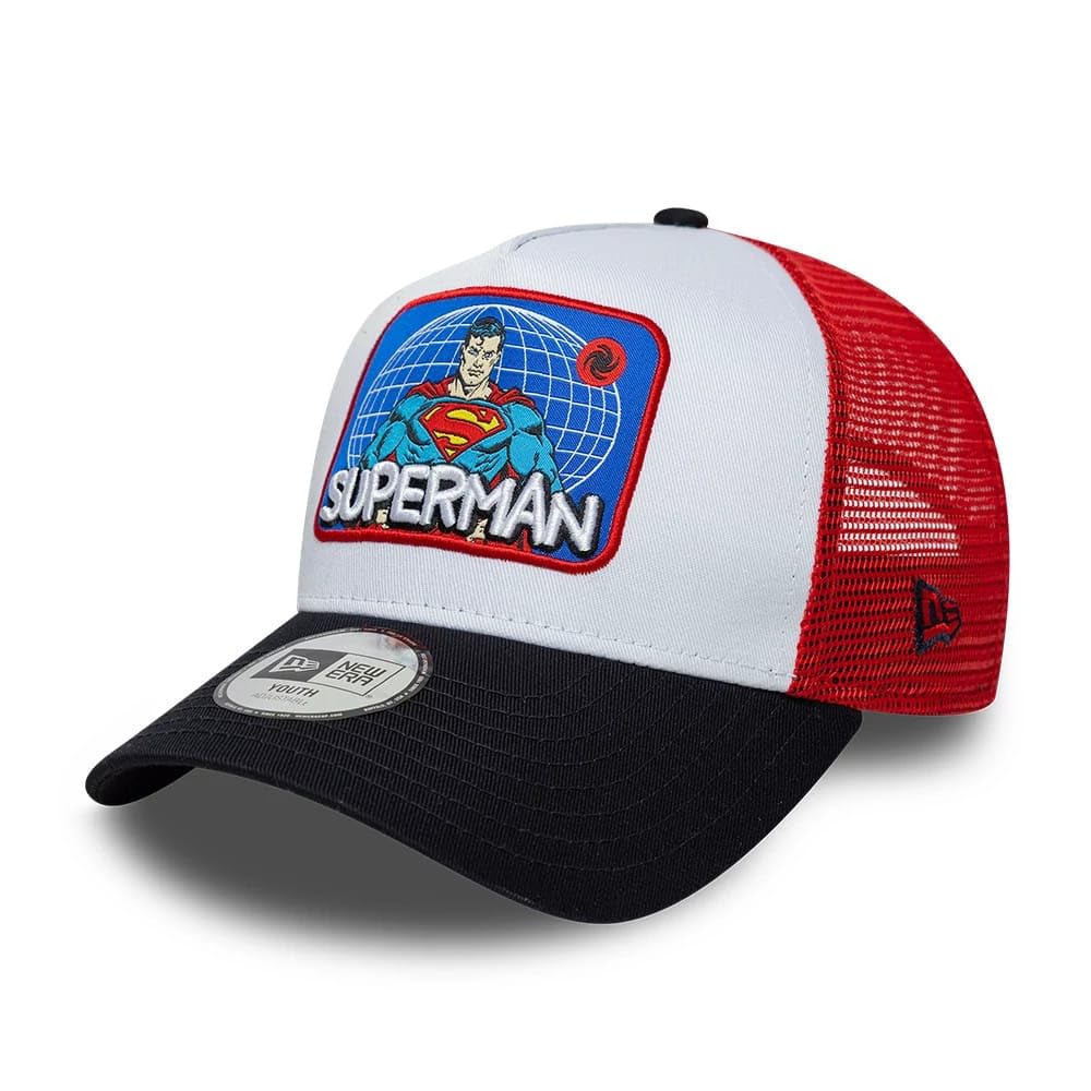 New Era Superman DC Patch 9Forty A-Frame Trucker Cap White