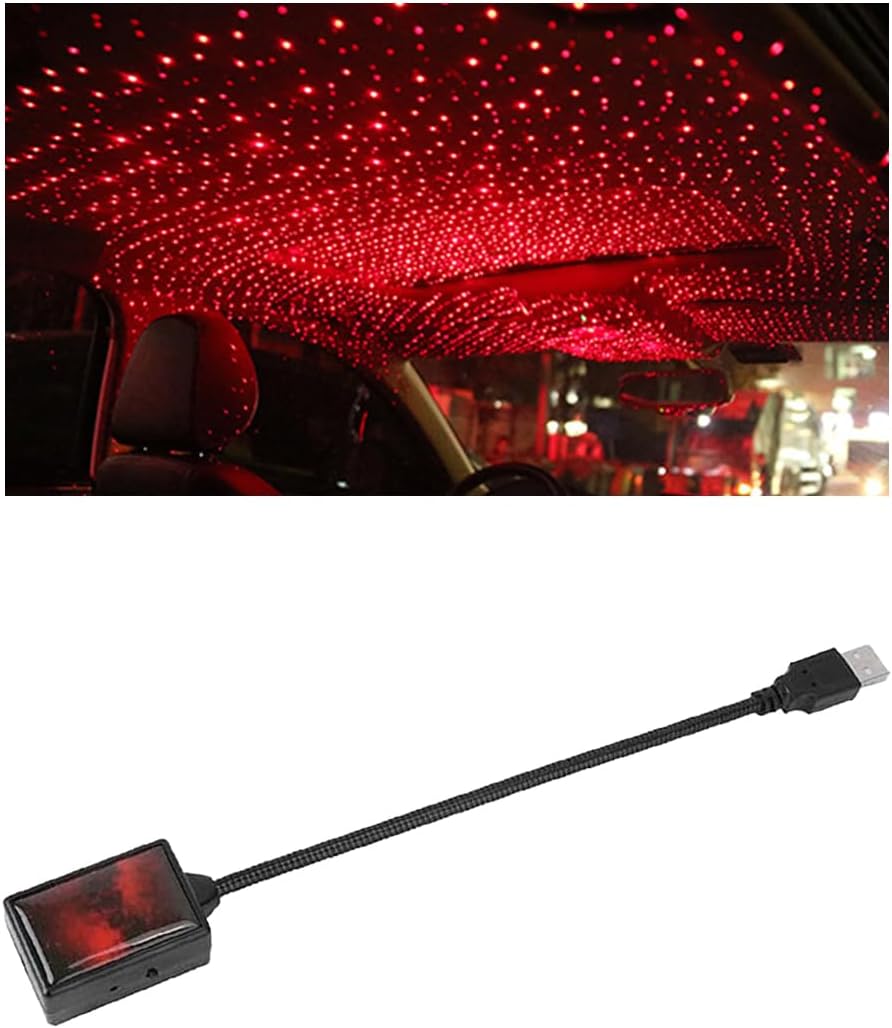 USB Car Roof Star Night Light, Portable Adjustable LED Show