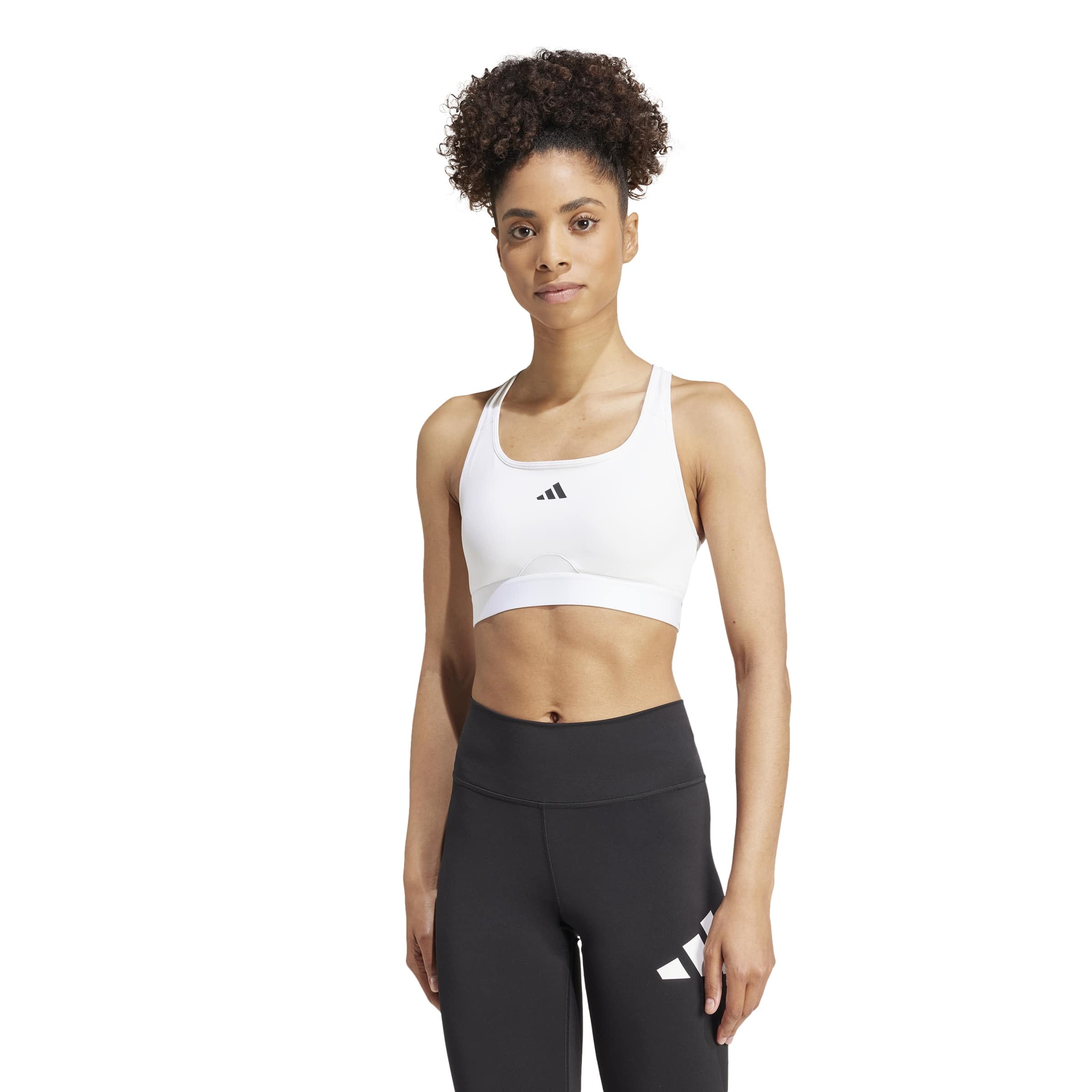 Adidas Mujer PowerReact Training Bra, White, M