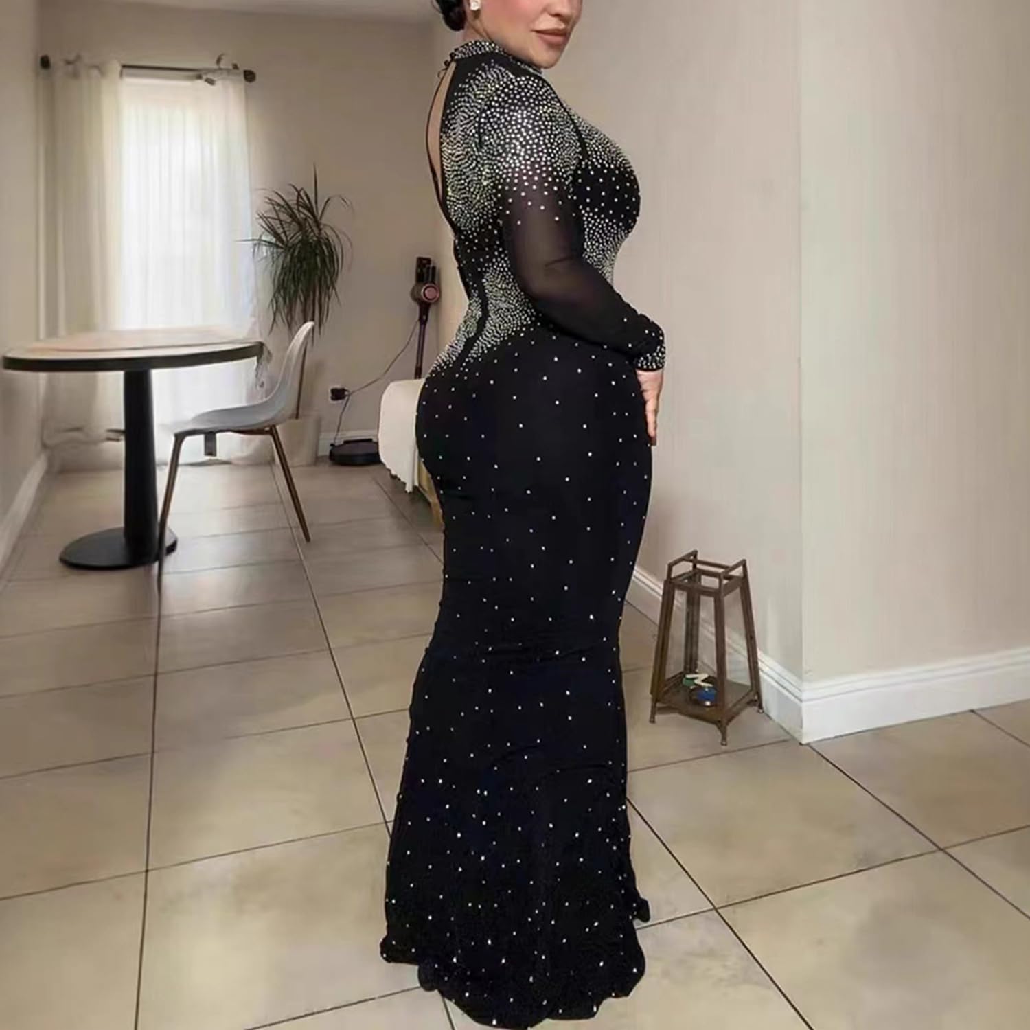 Women Sexy Hot Drilling Process Sexy Dress Party Club Night Dress