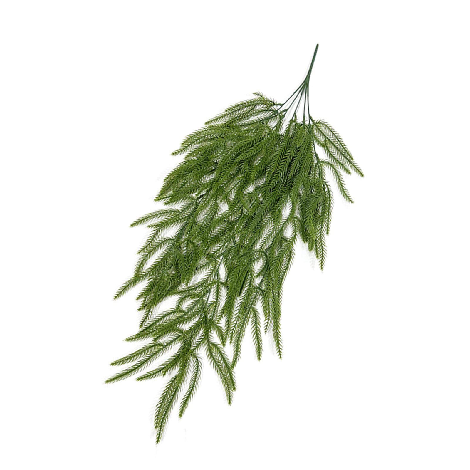 Buxuaaaa Realistic Pine Needle Wall Decoration Year Round Greeneries for Home Festival Season Party Ornament Without Maintenance Faux Pine Decors