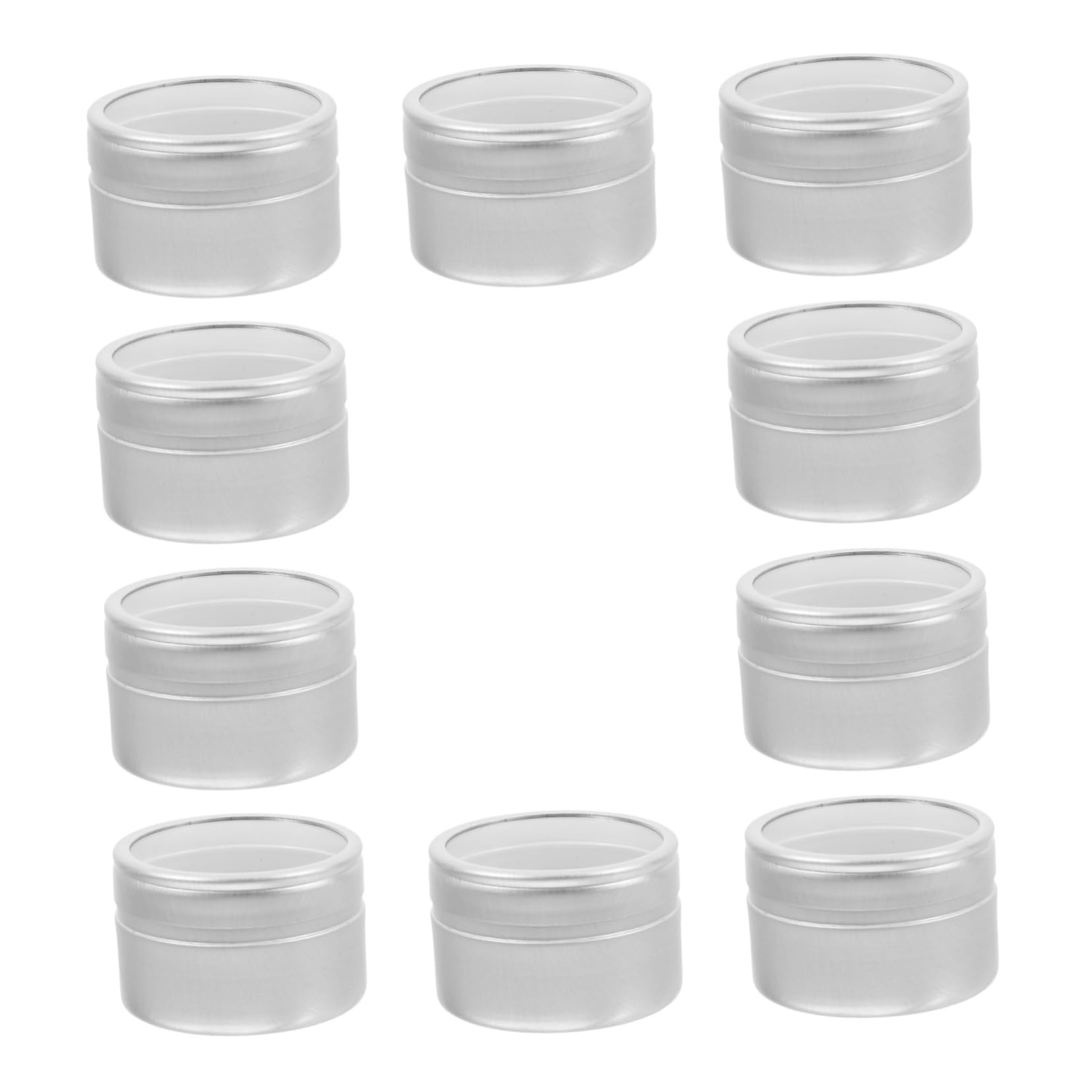 SOESFOUFU Sturdy Aluminum Tea Tins 10 Pcs Lids Empty Cans for Beans Dog Food Storage