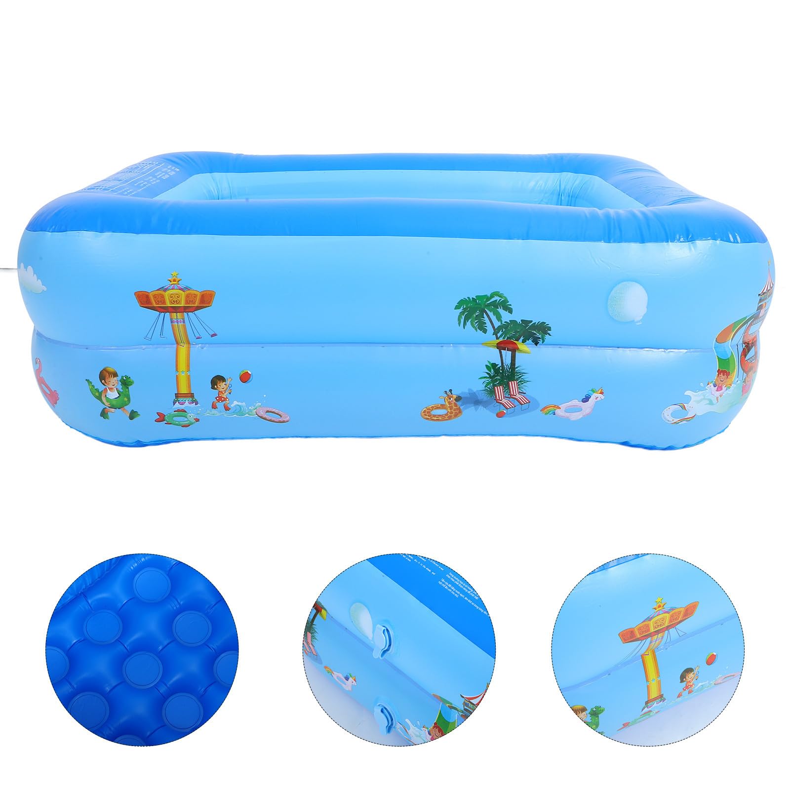 Pataugeoire Piscine Gonflable Carrée PVC Double Couche