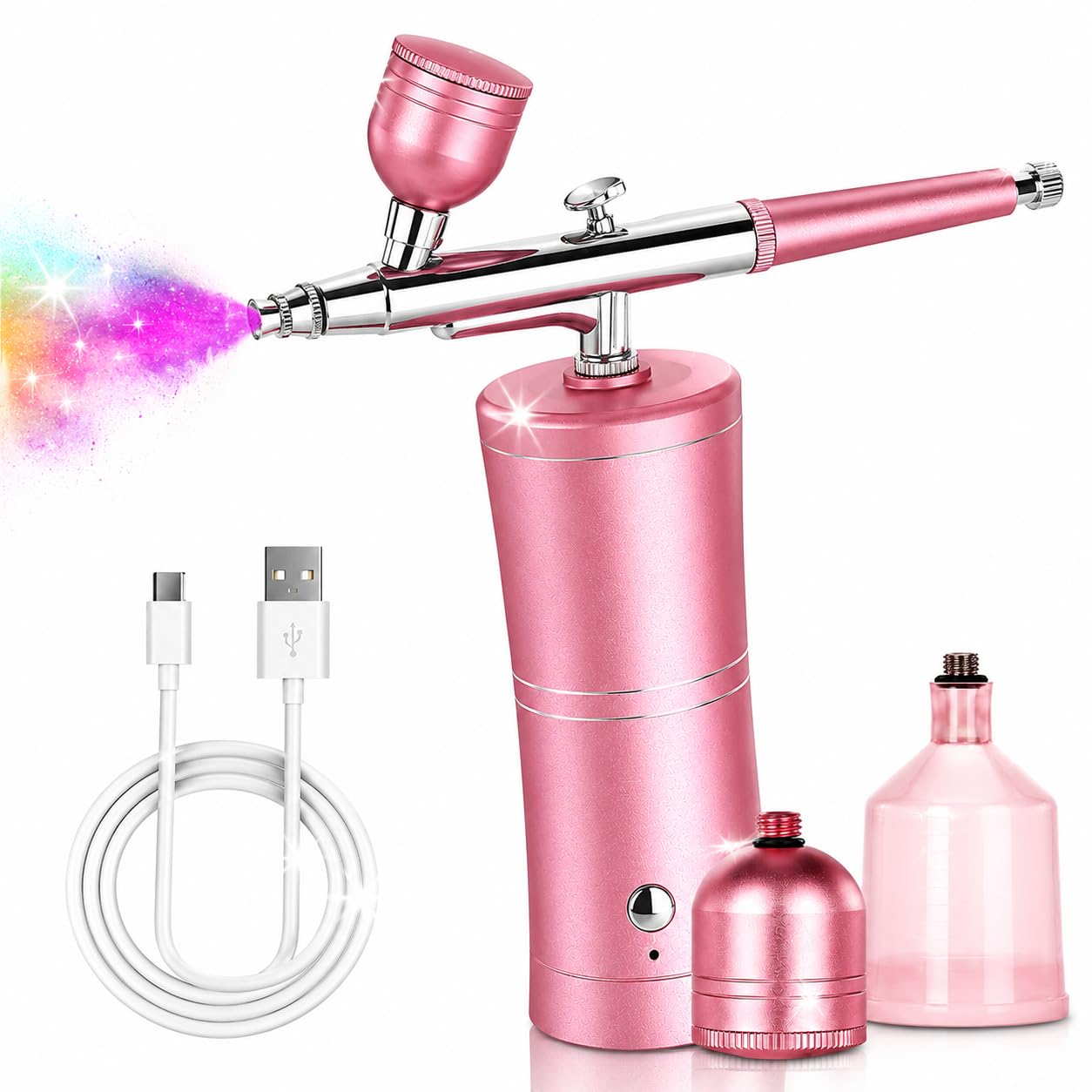 BOLT BEE Cordless Airbrush Kit with Compressor, Rechargeable Mini Spray Gun for Nail Art, Makeup, Cake Decorating, Tattoo, Painting, USB Charging-image-36