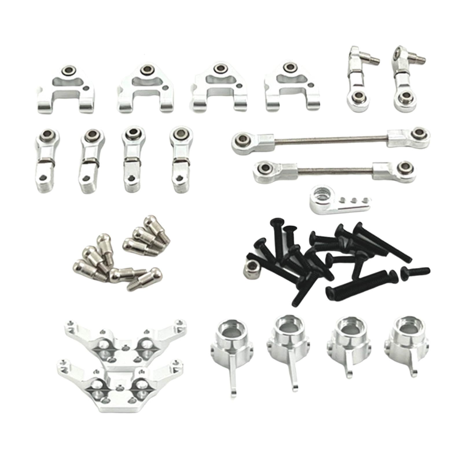 Accesorios para Coches RC, Piezas Metálicas: Torreta de Amortiguación, Copa de Dirección.