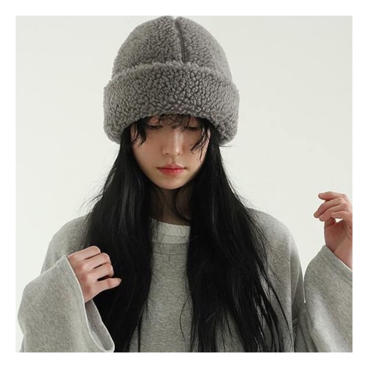 Chapeau d'hiver Bonnet pour Femme Hiver Chaud Tricot Chapeaux Doux Extensible Bonnet De Crâne Tricoté pour Temps Froid Chaud Chapeau