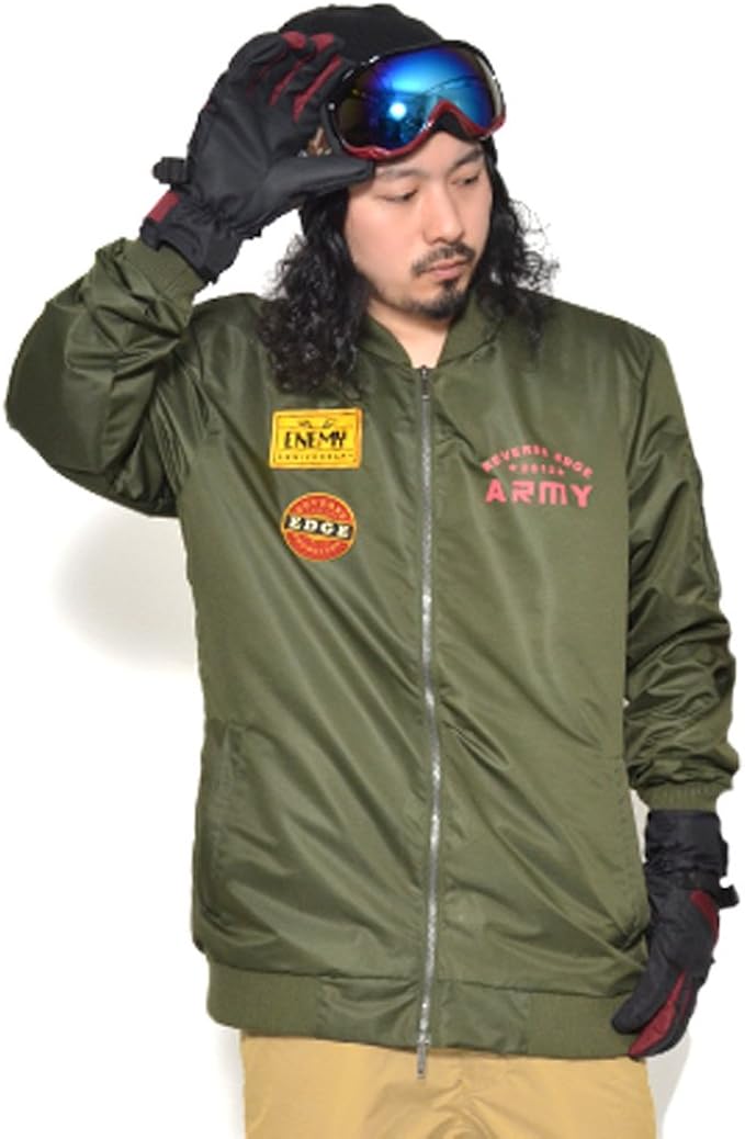 Amazon Reverse Edge リバースエッジ メンズ スノーボードウェア Ma 1 スノージャケット 無地 シンプル Snowboard J S Ejm1712 Wo コート ジャケット 通販