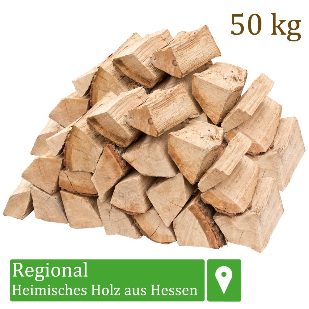 Legna da Ardere 50 kg Per Stufa e Camino Braciere Griglia Cestello per il Fuoco Ceppi 25 cm quercia flameup