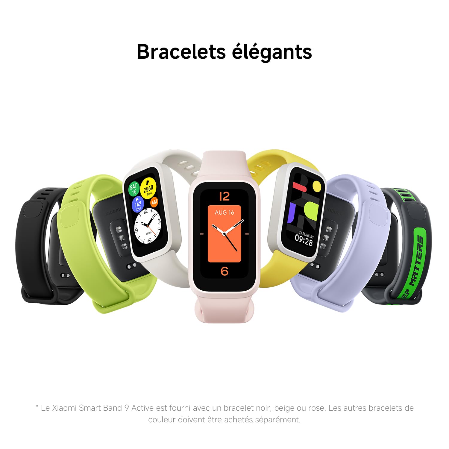 XIAOMI Smart Band 9 Active, Bracelet connecté pour Le Sport, Montre, écran TFT 37mm, taux de rafraîchissement élevé de 60 Hz, autonomie de 18 Jours,5 ATM, iOS et Android, Noir