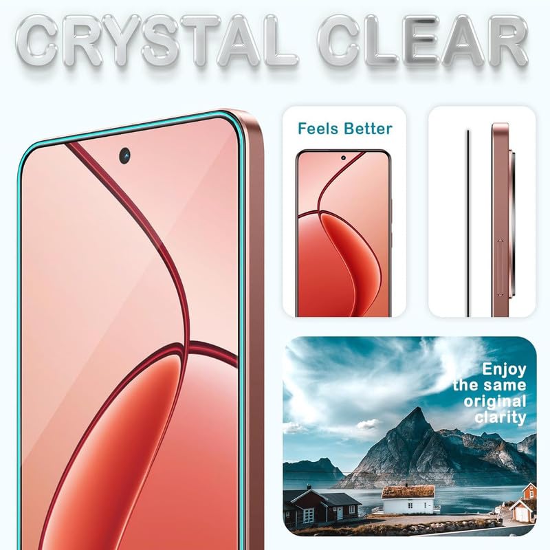 Image of Tempered Glass Screen Protector Compatible For Realme P1 5G Smartphone Full Screen Coverage (Except Edge To Edge) And Free Complete Easy Installation Kit