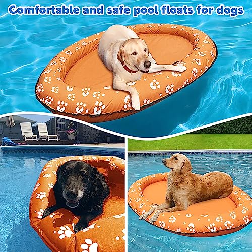 Vercico Dog Pool Float Inflatable Dog Floats For Pool Dog Floaties Swimming Pool Floats For Small Medium Large Dog Puncture Proof (Orange) #TOP3