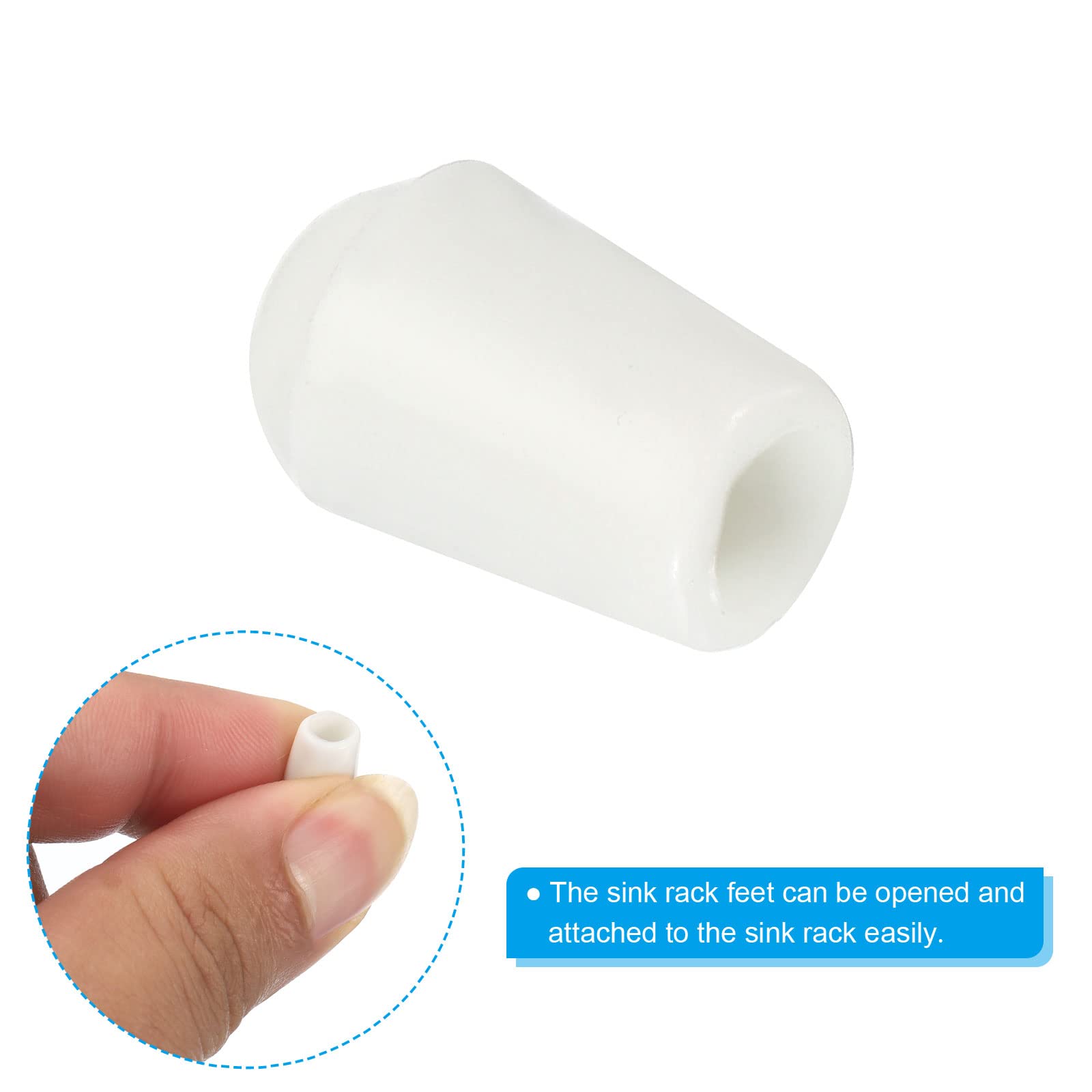 Lot De 50 Pieds De Protection Pour évier De Cuisine - 5 Mm Intérieur, 8 Mm Extérieur - Blanc - Marque Uxcell - Neuf