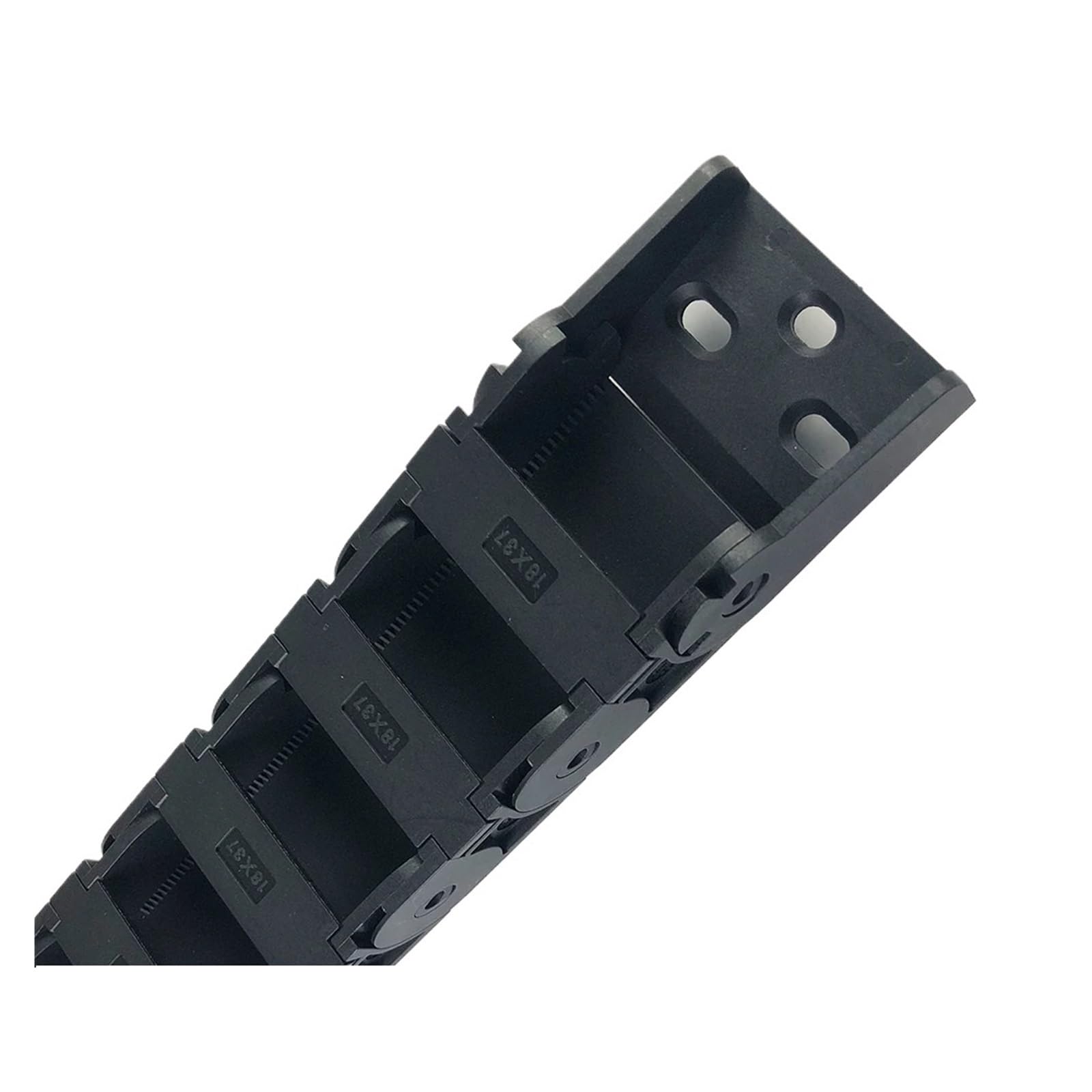 Equipos industriales Cadena portacables 18x18 18x25 18x37 18x50 mm Cadena de arrastre de transmisión de cable de remolque de plástico interior abierto semicerrado 1 metro Cadenas de transmisión(48mm,1