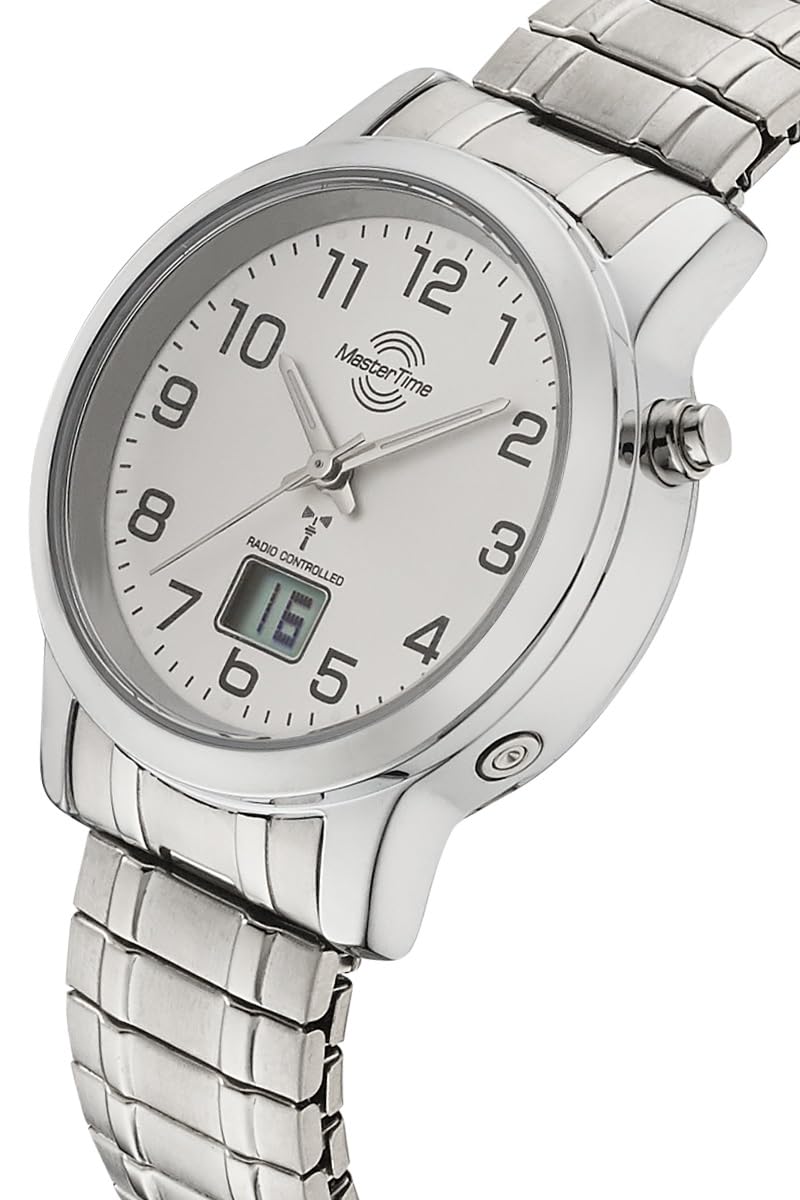 Master Time Funk Quarz Damen Uhr Analog-Digital mit Edelstahl Armband MTLA-10307-12M